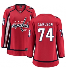 Women's Washington Capitals #74 John Carlson Fanatics Branded Red Home Breakaway NHL Jersey