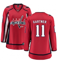 Women's Washington Capitals #11 Mike Gartner Fanatics Branded Red Home Breakaway NHL Jersey