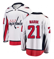 Youth Washington Capitals #21 Dennis Maruk Fanatics Branded White Away Breakaway NHL Jersey