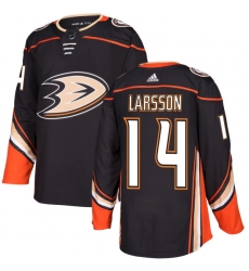 Men's Adidas Anaheim Ducks #14 Jacob Larsson Authentic Black Home NHL Jersey