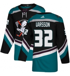 Youth Adidas Anaheim Ducks #32 Jacob Larsson Authentic Black Teal Third NHL Jersey
