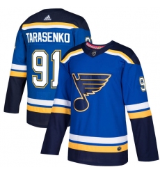 Men's Adidas St. Louis Blues #91 Vladimir Tarasenko Premier Royal Blue Home NHL Jersey