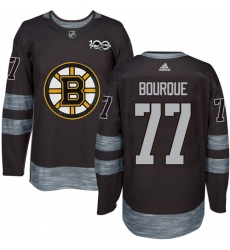 Men's Adidas Boston Bruins #77 Ray Bourque Premier Black 1917-2017 100th Anniversary NHL Jersey
