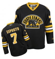 Men's Reebok Boston Bruins #7 Phil Esposito Premier Black Third NHL Jersey