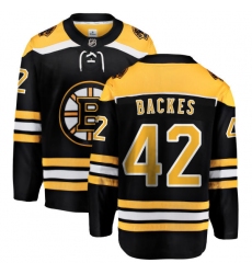 Youth Boston Bruins #42 David Backes Authentic Black Home Fanatics Branded Breakaway NHL Jersey