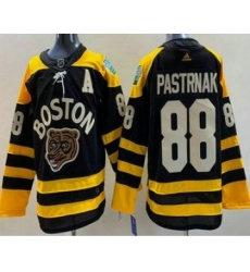 Men's Boston Bruins #88 David Pastrnak Black 2023 Winter Classic Authentic Jersey