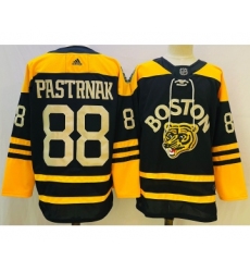 Men's Boston Bruins #88 David Pastrnak Black Classic Primegreen Stitched Jersey