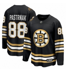 Men's Boston Bruins #88 David Pastrnak Fanatics Branded Black 100th Anniversary Premier Breakaway Player Jersey