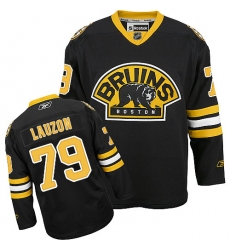 Men's Reebok Boston Bruins #79 Jeremy Lauzon Premier Black Third NHL Jersey
