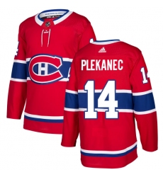 Youth Adidas Montreal Canadiens #14 Tomas Plekanec Premier Red Home NHL Jersey