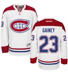 Men's Reebok Montreal Canadiens #23 Bob Gainey Authentic White Away NHL Jersey