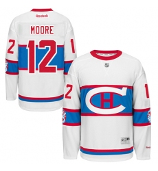 Men's Reebok Montreal Canadiens #12 Dickie Moore Authentic White 2016 Winter Classic NHL Jersey