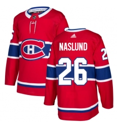 Men's Adidas Montreal Canadiens #26 Mats Naslund Premier Red Home NHL Jersey