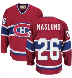 Men's CCM Montreal Canadiens #26 Mats Naslund Premier Red Throwback NHL Jersey