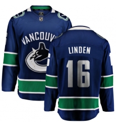 Youth Vancouver Canucks #16 Trevor Linden Fanatics Branded Blue Home Breakaway NHL Jersey