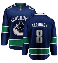 Youth Vancouver Canucks #8 Igor Larionov Fanatics Branded Blue Home Breakaway NHL Jersey