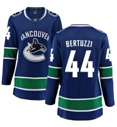 Women's Vancouver Canucks #44 Todd Bertuzzi Fanatics Branded Blue Home Breakaway NHL Jersey