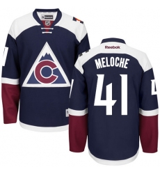 Men's Reebok Colorado Avalanche #41 Nicolas Meloche Authentic Blue Third NHL Jersey