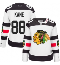 Women's Reebok Chicago Blackhawks #88 Patrick Kane Premier White 2016 Stadium Series NHL Jersey