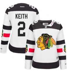 Women's Reebok Chicago Blackhawks #2 Duncan Keith Premier White 2016 Stadium Series NHL Jersey