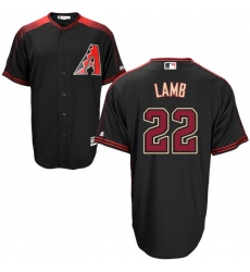 Men's Majestic Arizona Diamondbacks #22 Jake Lamb Authentic Black/Brick Alternate Cool Base MLB Jersey