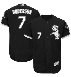 Men's Majestic Chicago White Sox #7 Tim Anderson Black Flexbase Authentic Collection MLB Jersey