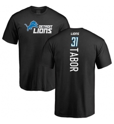 NFL Nike Detroit Lions #31 Teez Tabor Black Backer T-Shirt