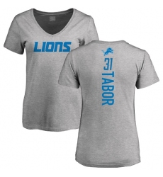 NFL Women's Nike Detroit Lions #31 Teez Tabor Ash Backer T-Shirt