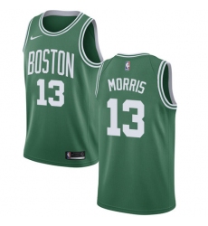 Men's Nike Boston Celtics #13 Marcus Morris Swingman Green(White No.) Road NBA Jersey - Icon Edition