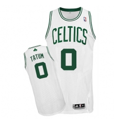 Women's Adidas Boston Celtics #0 Jayson Tatum Authentic White Home NBA Jersey