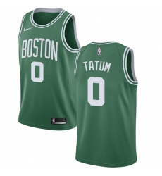 Women's Nike Boston Celtics #0 Jayson Tatum Swingman Green(White No.) Road NBA Jersey - Icon Edition