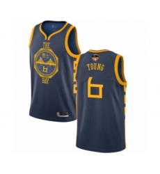 Women's Golden State Warriors #6 Nick Young Swingman Navy Blue Basketball 2019 Basketball Finals Bound Jersey - City Edition