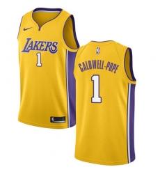 Youth Nike Los Angeles Lakers #1 Kentavious Caldwell-Pope Swingman Gold Home NBA Jersey - Icon Edition