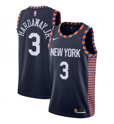 Men's Nike New York Knicks #3 Tim Hardaway Jr. Swingman Navy Blue NBA Jersey - 2018 19 City Edition