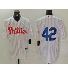 Men's Philadelphia Phillies #42 Jackie Robinson White Cool Base Stitched Jersey