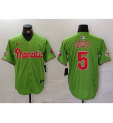 Men's Philadelphia Phillies #5 Bryson Stott Green With Stitched Cool Base Nike Jersey