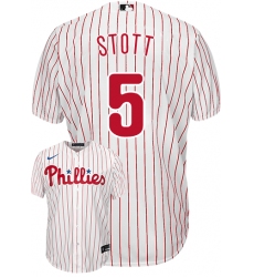 Men's Philadelphia Phillies #5 Bryson Stott White Cool Base Stitched Baseball Jersey