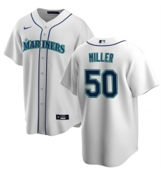 Men's Seattle Mariners #50 Edgar Martinez White Cool Base Stitched jersey