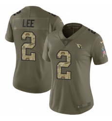 Women's Nike Arizona Cardinals #2 Andy Lee Limited Olive/Camo 2017 Salute to Service NFL Jersey