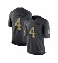 Youth Arizona Cardinals #4 Andy Lee Limited Black 2016 Salute to Service Football Jersey
