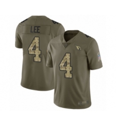 Youth Arizona Cardinals #4 Andy Lee Limited Olive Camo 2017 Salute to Service Football Jersey