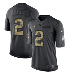 Youth Nike Arizona Cardinals #2 Andy Lee Limited Black 2016 Salute to Service NFL Jersey