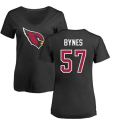 NFL Women's Nike Arizona Cardinals #57 Josh Bynes Black Name & Number Logo T-Shirt