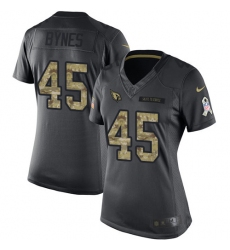Women's Nike Arizona Cardinals #45 Josh Bynes Limited Black 2016 Salute to Service NFL Jersey