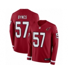 Youth Nike Arizona Cardinals #57 Josh Bynes Limited Red Therma Long Sleeve NFL Jersey