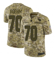 Men's Nike Arizona Cardinals #70 Evan Boehm Limited Camo 2018 Salute to Service NFL Jersey