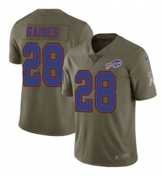 Youth Nike Buffalo Bills #28 E.J. Gaines Limited Olive 2017 Salute to Service NFL Jersey