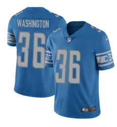 Men's Nike Detroit Lions #36 Dwayne Washington Blue Team Color Vapor Untouchable Limited Player NFL Jersey