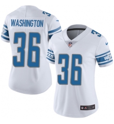 Women's Nike Detroit Lions #36 Dwayne Washington White Vapor Untouchable Limited Player NFL Jersey