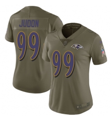 Women's Nike Baltimore Ravens #99 Matt Judon Limited Olive 2017 Salute to Service NFL Jersey